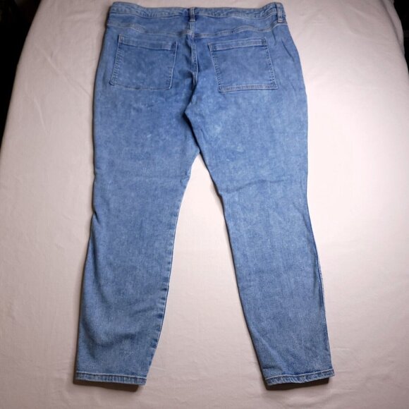 Universal Thread Womens Skinny Light Wash Ankle Jeans 18 High Rise Stretch - Picture 4 of 10